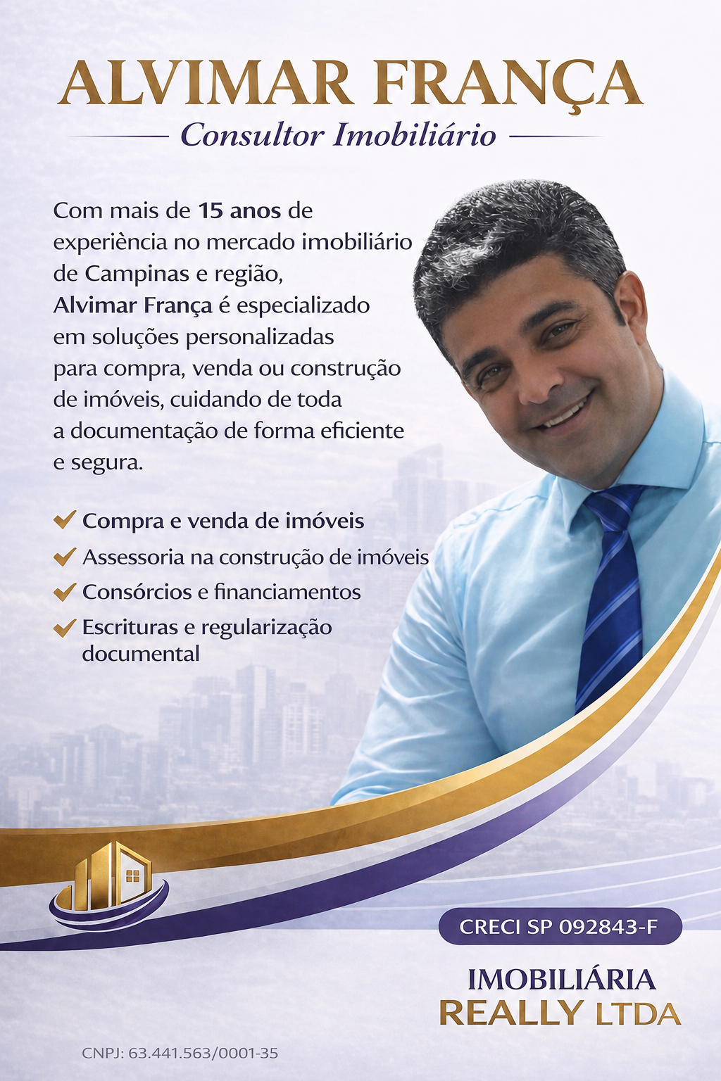 Alvimar França, consultor imobiliário